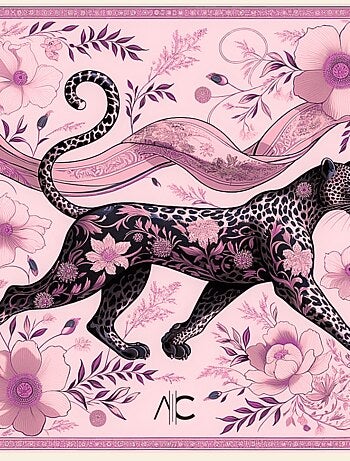 Petit carré de soie Proud Panther Cléo