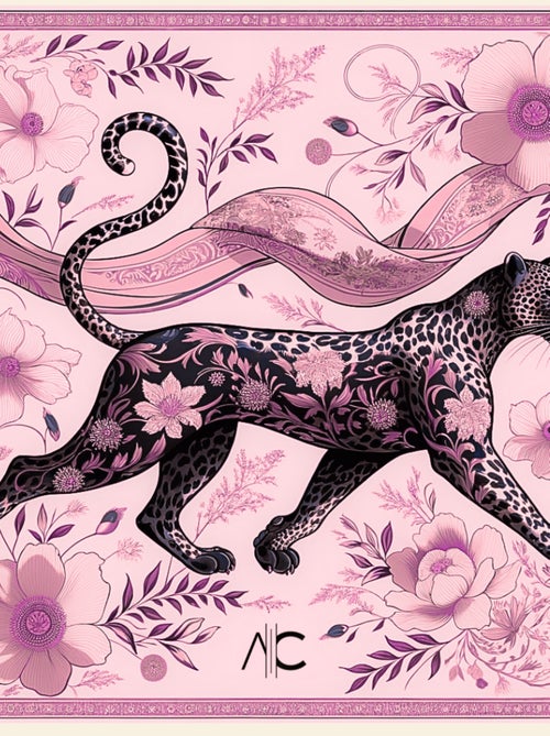 Petit carré de soie Proud Panther Cléo - Kiabi