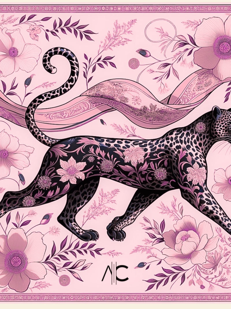 Petit carré de soie Proud Panther Cléo Rose - Kiabi