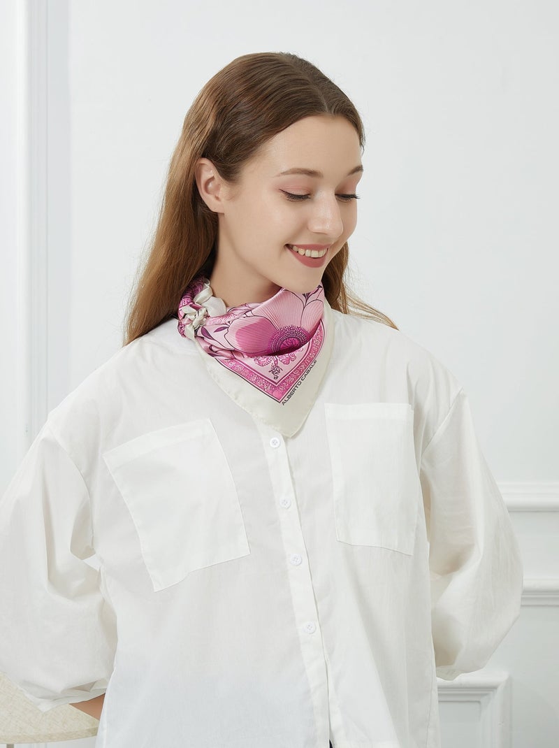 Petit carré de soie Proud Panther Cléo Rose - Kiabi