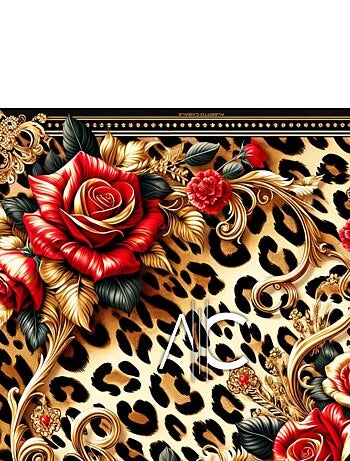 Petit carré de soie Rose Leopard Cléo