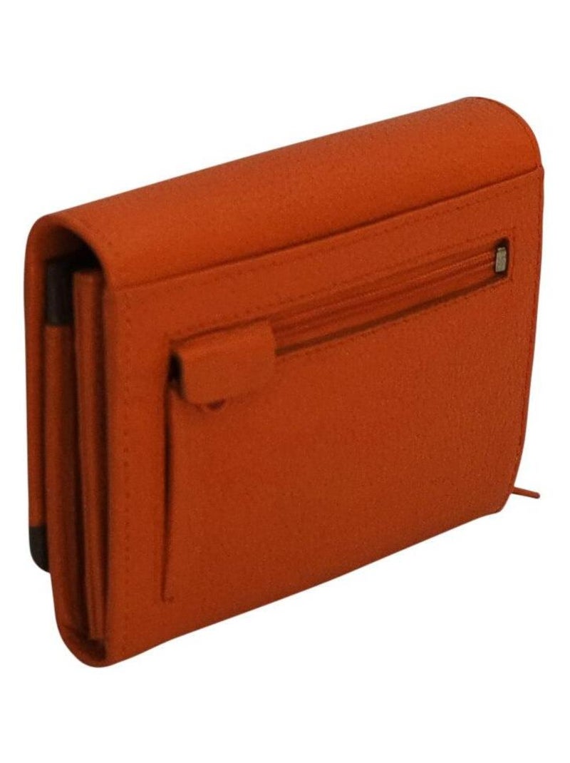 Petit compagnon cuir bi-ton  CLAYTON Orange - Kiabi