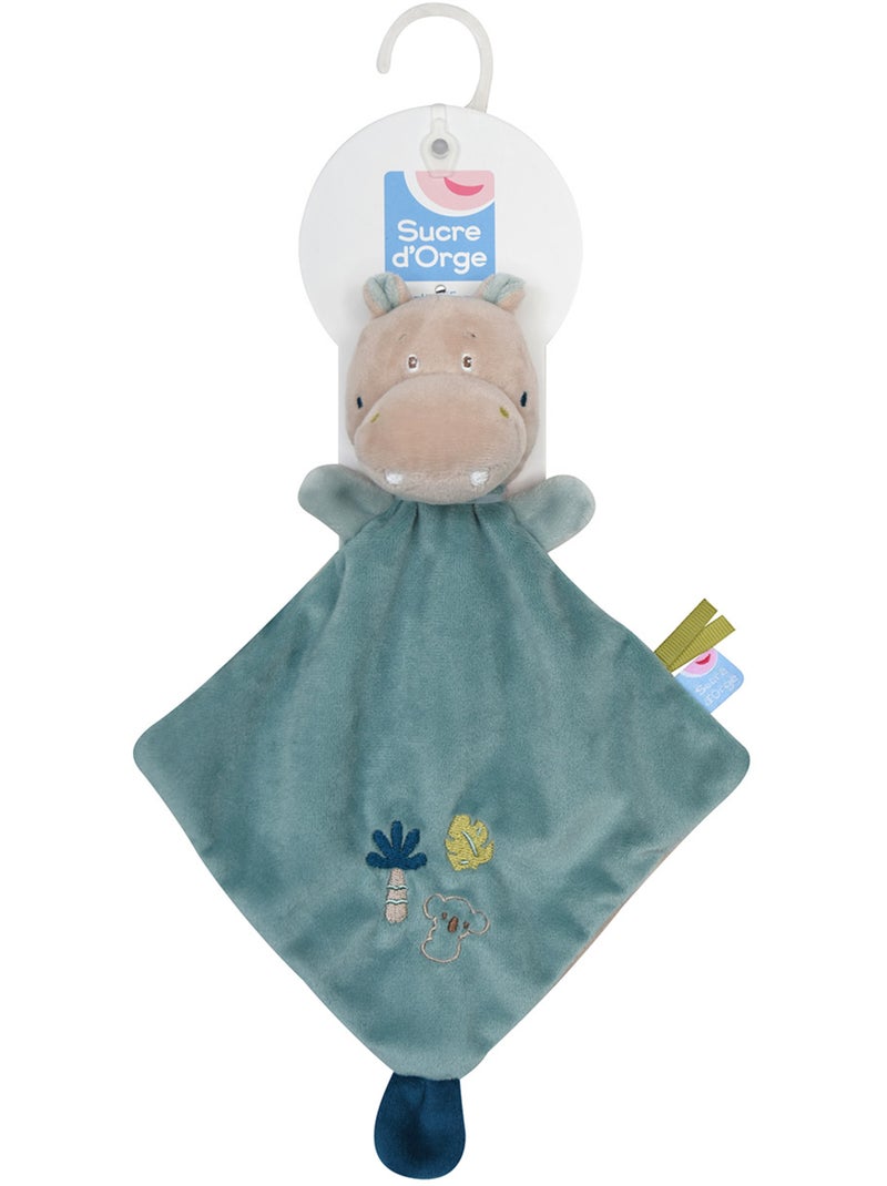 PETIT DOUMOU HIPPOPOTAME RENANT VELOURS DOUX Vert - Kiabi