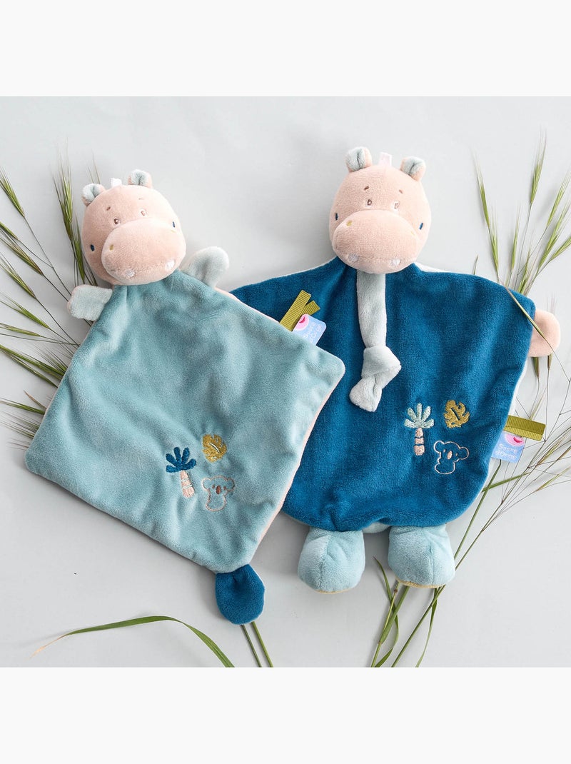 PETIT DOUMOU HIPPOPOTAME RENANT VELOURS DOUX Vert - Kiabi