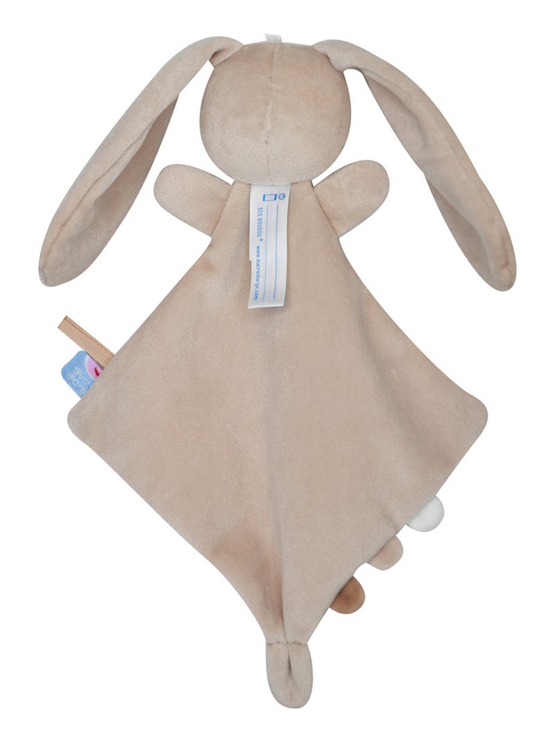 PETIT DOUMOU LAPIN VELOURS DOUX BEIGE Beige - Kiabi