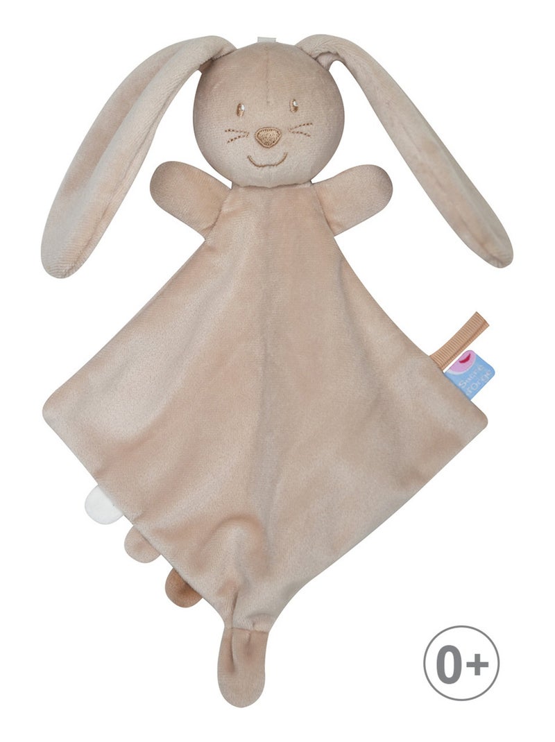 PETIT DOUMOU LAPIN VELOURS DOUX BEIGE Beige - Kiabi