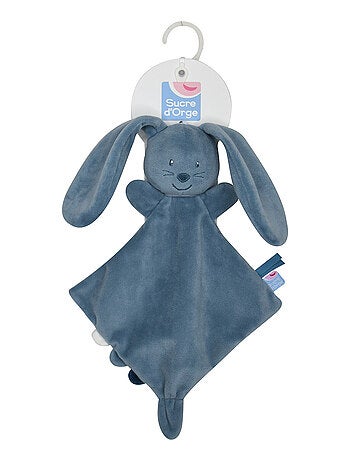 PETIT DOUMOU LAPIN VELOURS DOUX BLEU