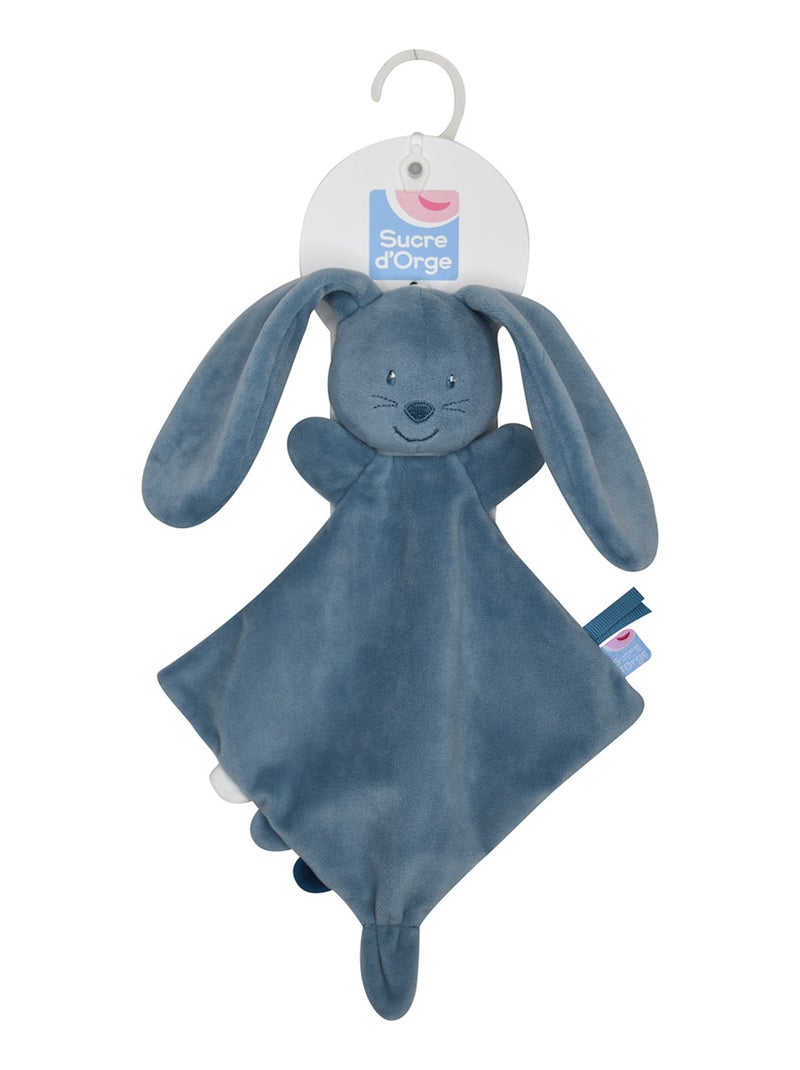PETIT DOUMOU LAPIN VELOURS DOUX BLEU Bleu - Kiabi