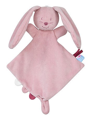 PETIT DOUMOU LAPIN VELOURS DOUX ROSE