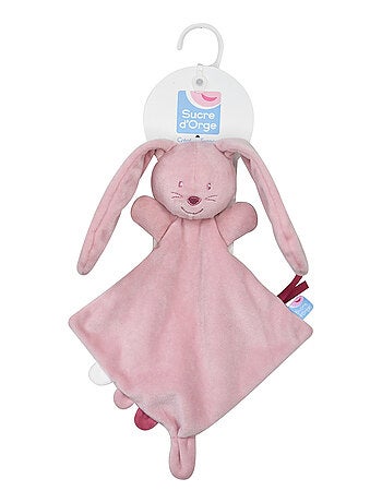 PETIT DOUMOU LAPIN VELOURS DOUX ROSE