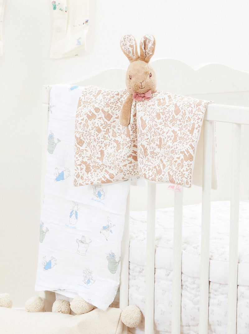 Petit Jour Paris - Doudou lange Flopsy Pierre Lapin Rose - Kiabi