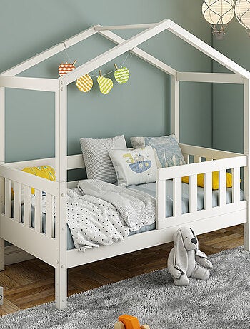 Petit lit cabane évolutif avec tiroirs pin massif CHARLIE