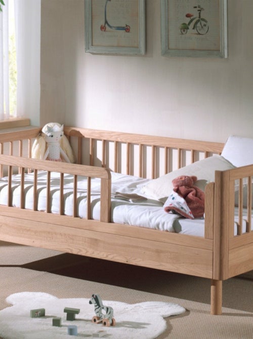 Petit lit enfant en chêne massif  ROMANE - Kiabi