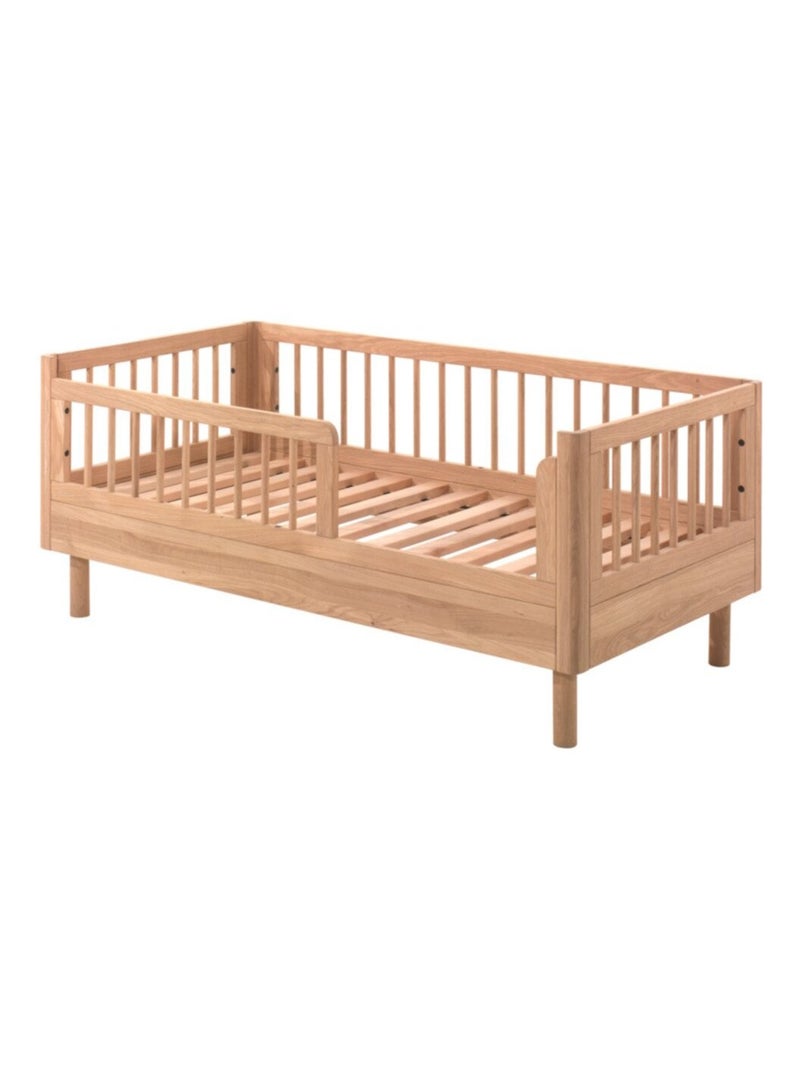Petit lit enfant en chêne massif  ROMANE Bois naturel - Kiabi