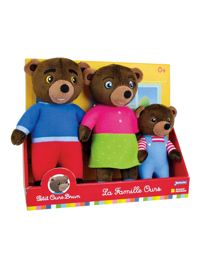 Petit Ours Brun Coffret Famille 3 Peluches Multicolore - Kiabi
