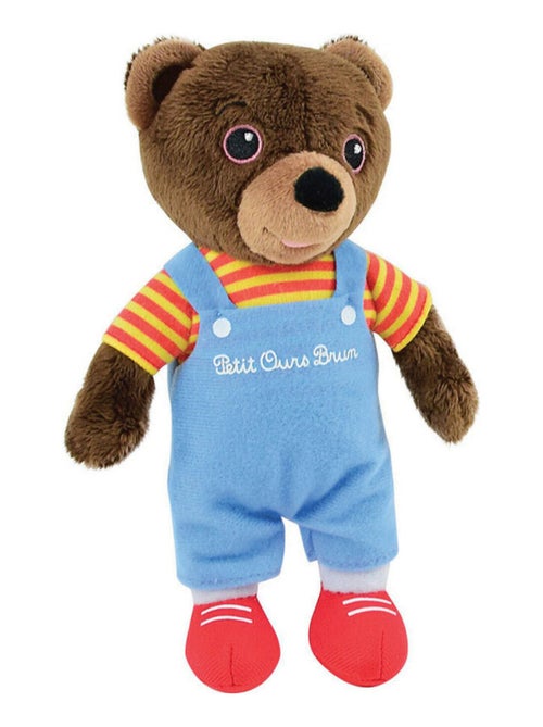 Petit Ours Brun PELUCHE SALOPETTE H17 cm - Kiabi