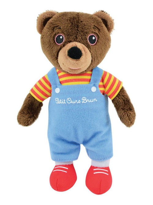 Petit Ours Brun PELUCHE SALOPETTE H17 cm - Kiabi