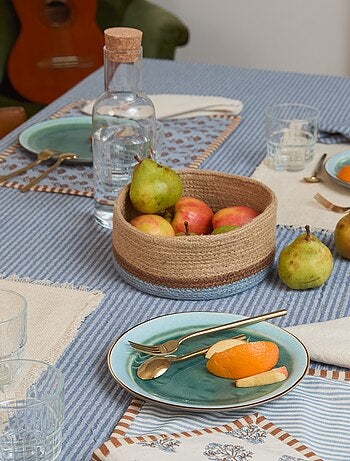Petit panier de rangement en jute