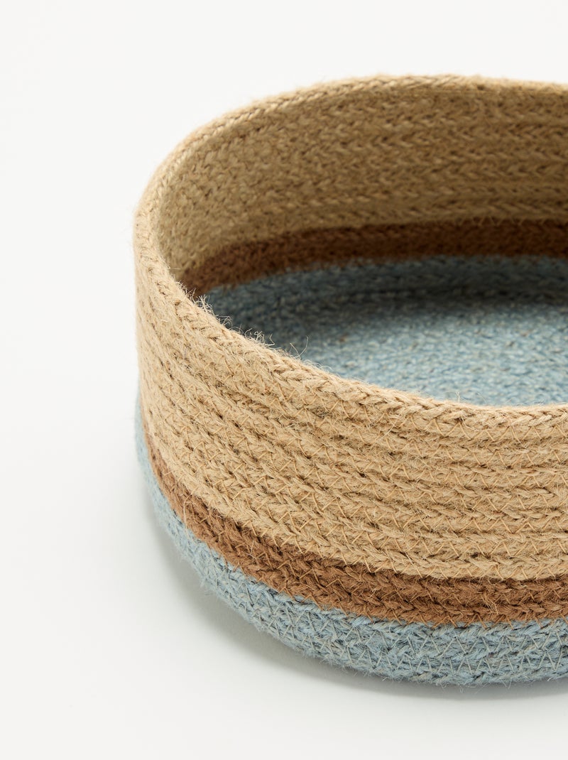Petit panier de rangement en jute Bleu - Kiabi