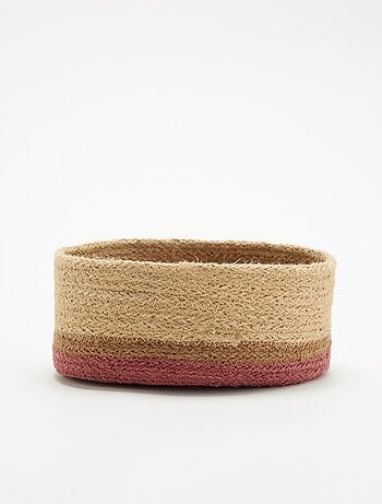 Petit panier de rangement en jute