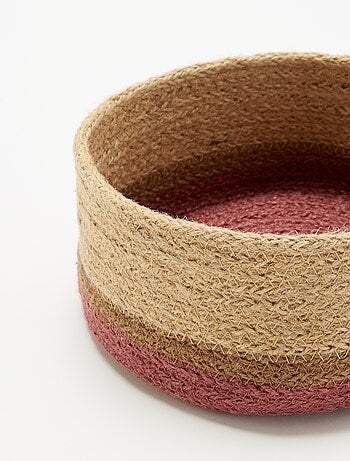 Petit panier de rangement en jute