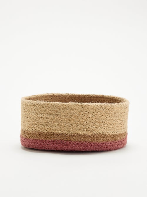 Petit panier de rangement en jute - Kiabi