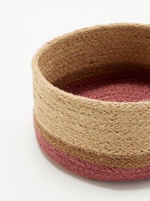 Petit panier de rangement en jute - Kiabi