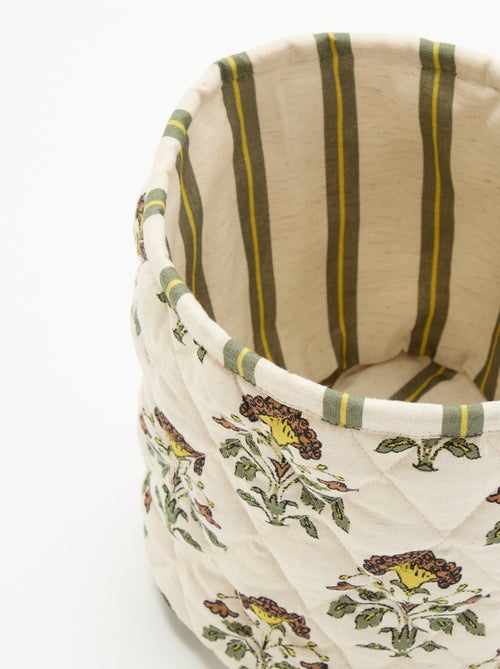 Petit panier de rangement imprimé - Kiabi