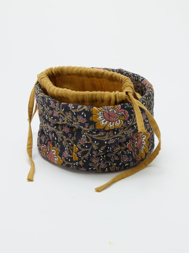Petit panier de rangement Noir - Kiabi