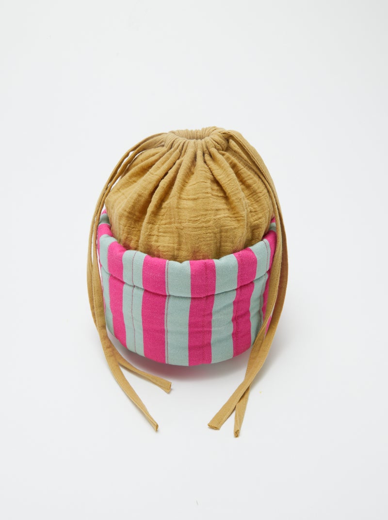 Petit panier de rangement Rose - Kiabi