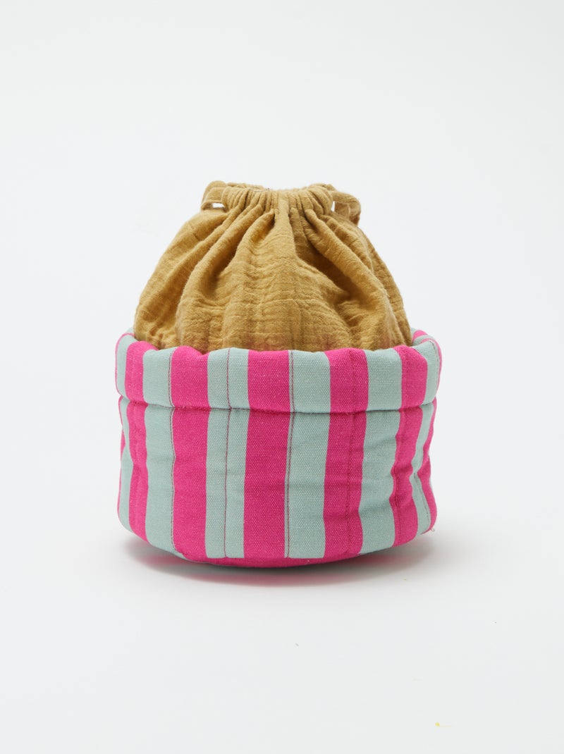 Petit panier de rangement Rose - Kiabi