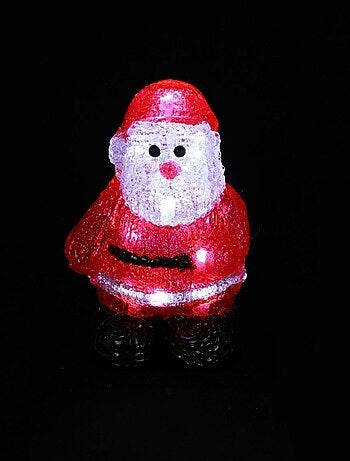 Petit pere noel lumineux a led blanc froid