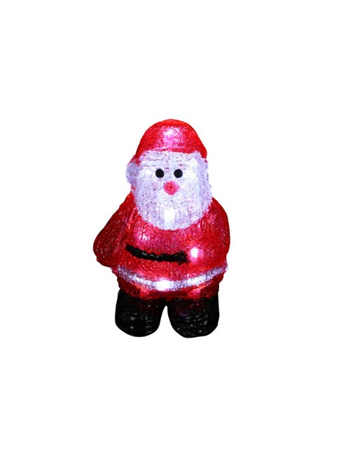 Petit pere noel lumineux a led blanc froid - Kiabi