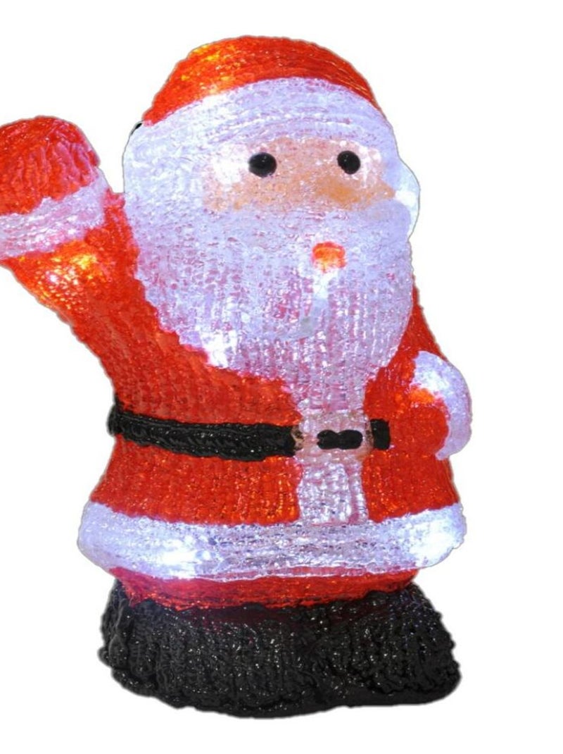 Petit Pere noel saluant lumineux a LED Rouge - Kiabi
