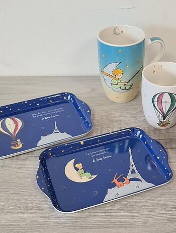 Petit plateau bleu le petit prince en mélamine 20.8 cm
