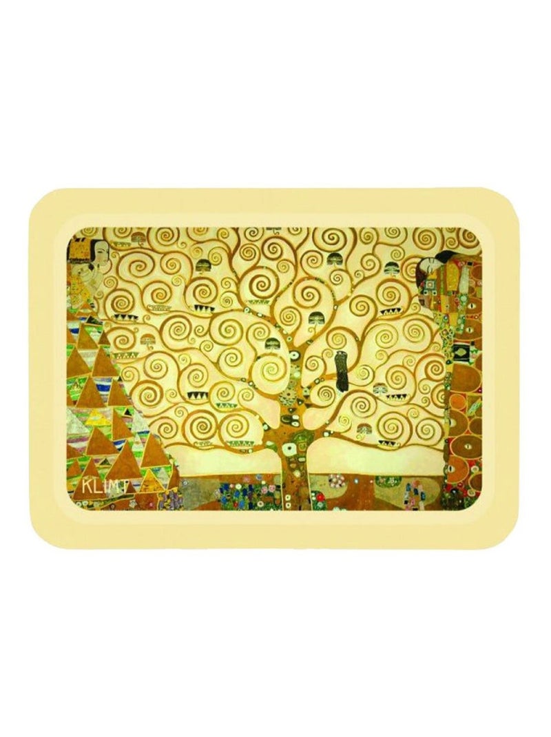 Petit plateau Klimt Jaune - Kiabi
