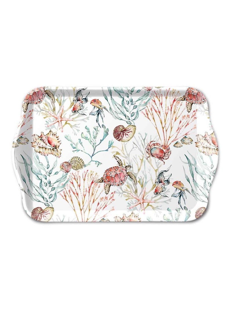 Petit plateau rectangulaire animaux marins Blanc - Kiabi