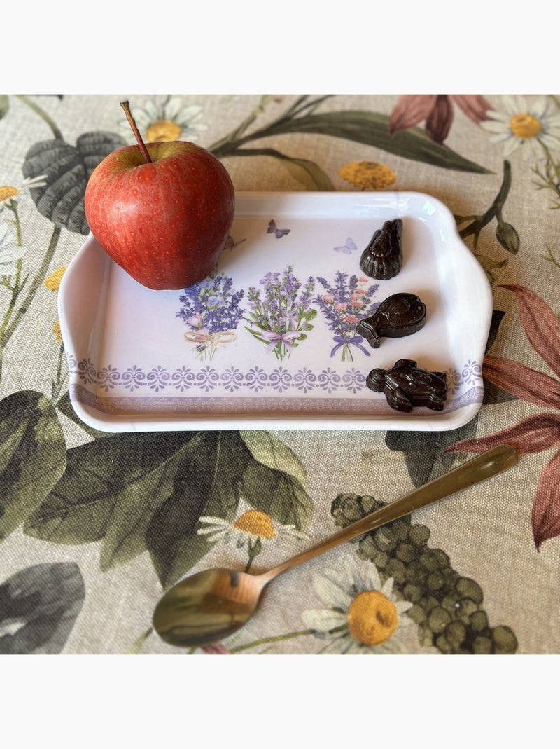 Petit plateau rectangulaire Belle Lavande Blanc - Kiabi