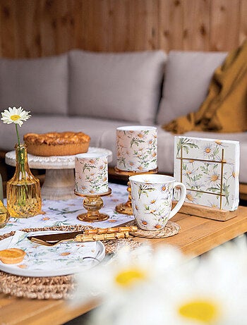 Petit plateau rectangulaire Belles Marguerites