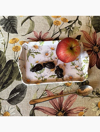 Petit plateau rectangulaire Belles Marguerites