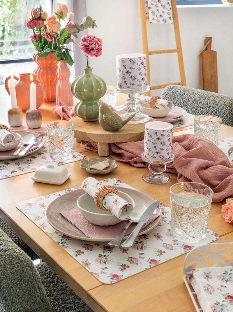 Petit plateau rectangulaire Charlotte Blanc - Kiabi