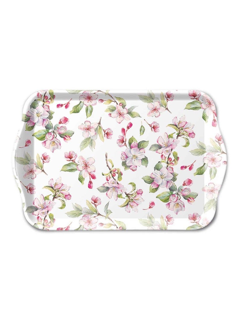 Petit plateau rectangulaire fleurs de cerisier Blanc - Kiabi