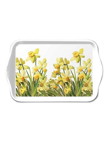 Petit plateau rectangulaire jonquilles dorées