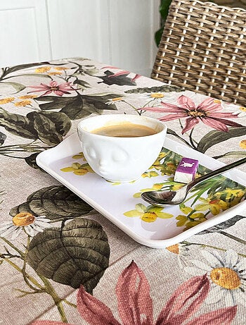 Petit plateau rectangulaire jonquilles dorées