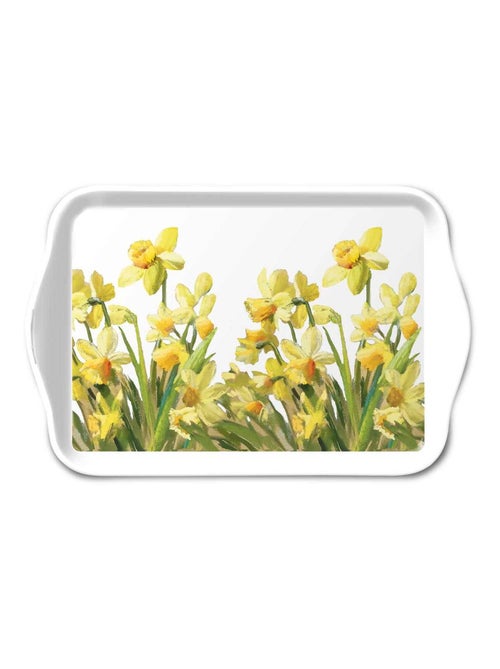 Petit plateau rectangulaire jonquilles dorées - Kiabi