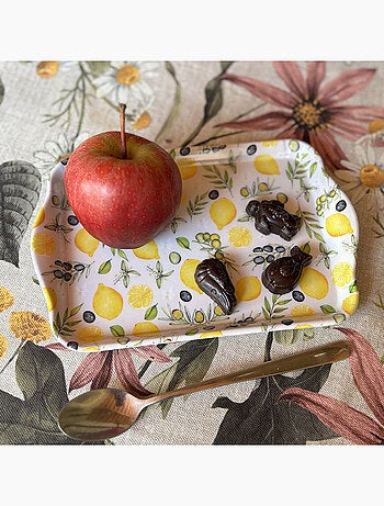 Petit plateau rectangulaire Olives et Citrons