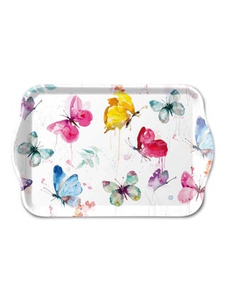 Petit plateau rectangulaire Papillons colorés