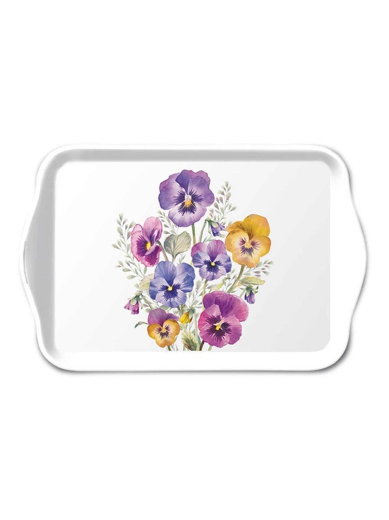 Petit plateau rectangulaire pensées Blanc - Kiabi
