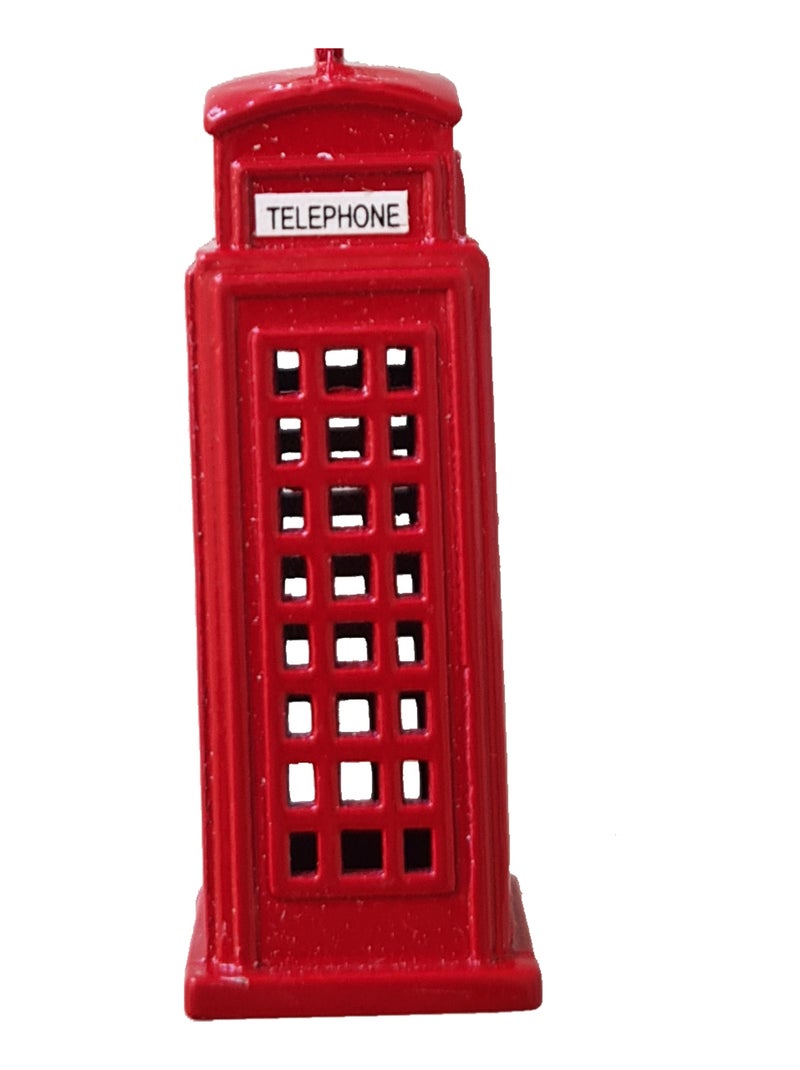 Petit porte clefs en métal cabine Londonienne Rouge - Kiabi