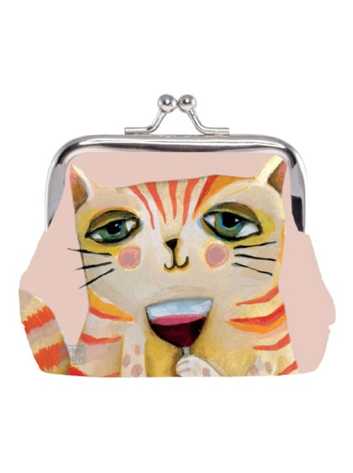 Petit Porte monnaie Wine - Chat par Michelle Allen - Kiabi